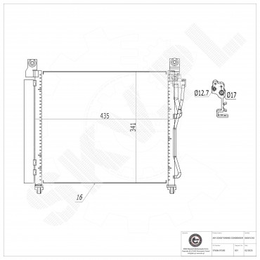 Condenseur de Climatisation Pour Kia Picanto 9760607500 9760607550
