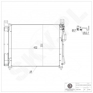 Condenseur de Climatisation Pour Kia Picanto 9460607000 9760607000 9760607200