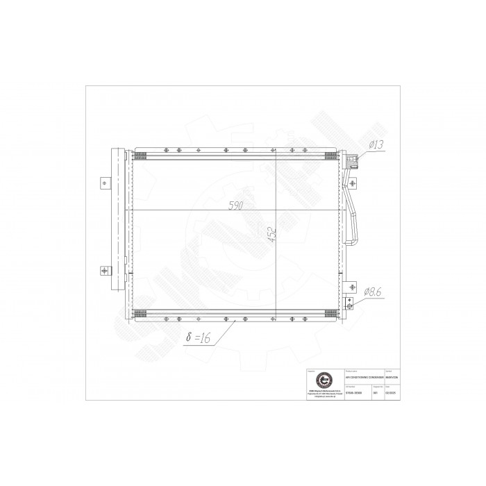 Condenseur de Climatisation Pour Kia Sorento I Van 976063E900 976063E901