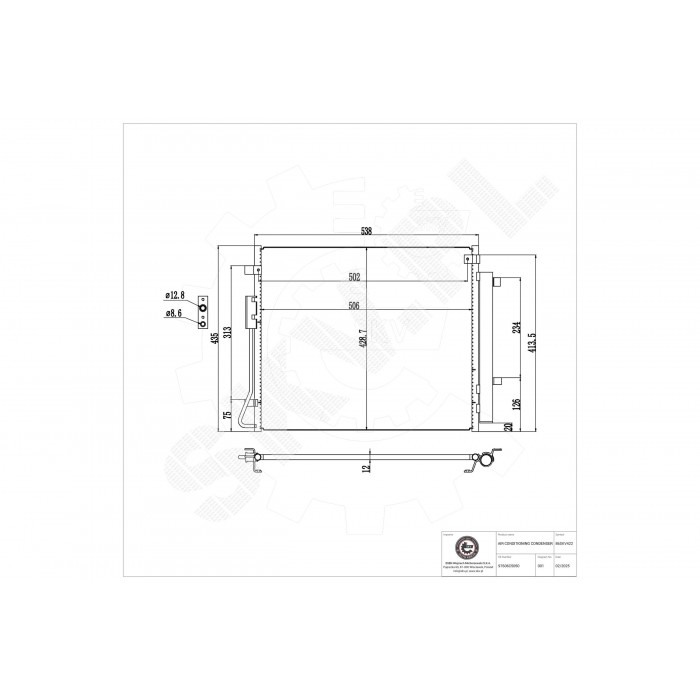 Condenseur de Climatisation Pour Kia Sorento III 97606C5050