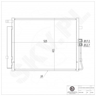 Condenseur de Climatisation Pour Kia Soul I 976062K000 976062K000AS