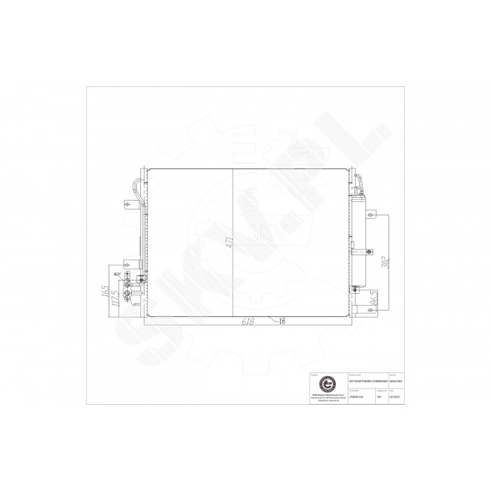 Condenseur de Climatisation Pour Land Rover Range Rover III JRB500190 JRB500260