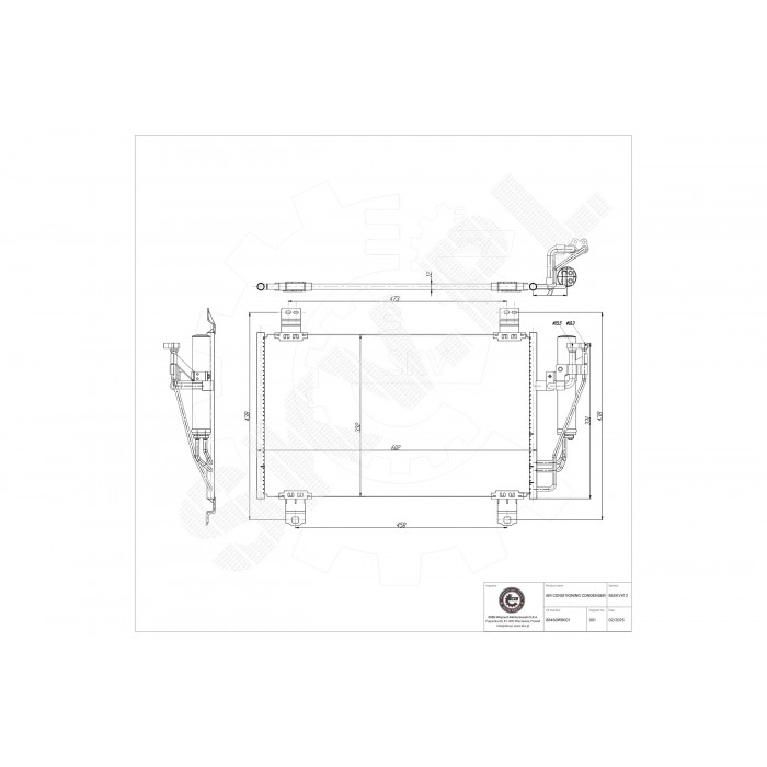 Condenseur de Climatisation Pour Mazda 2 CX-3 D09W61480 D09W61480A DB3R61480