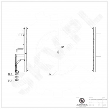 Condenseur de Climatisation Pour Mazda 3 BP8F61480