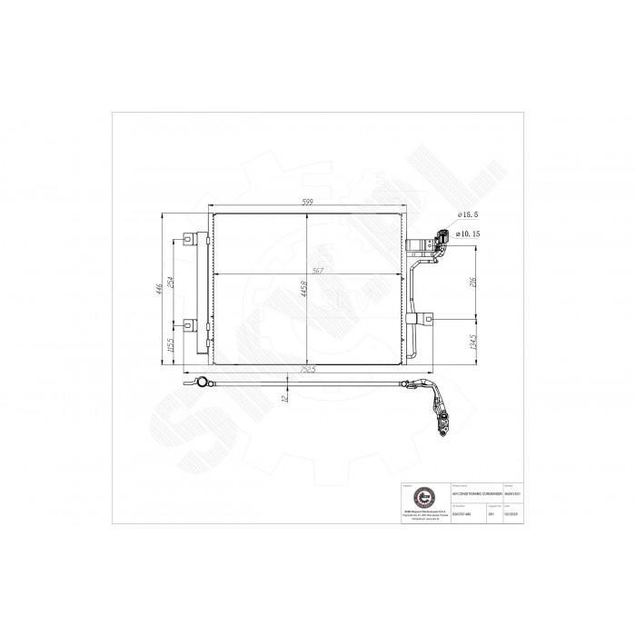 Condenseur de Climatisation Pour Mazda 3 CX-30 BDGF61480 BDGF61480A BDTS61480