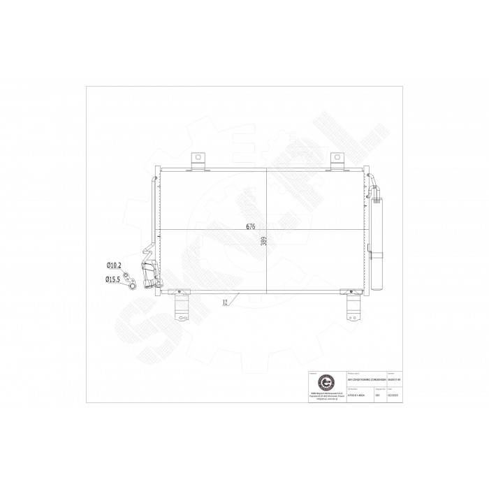 Condenseur de Climatisation Pour Mazda CX-5 KF0361480A KF0361480B