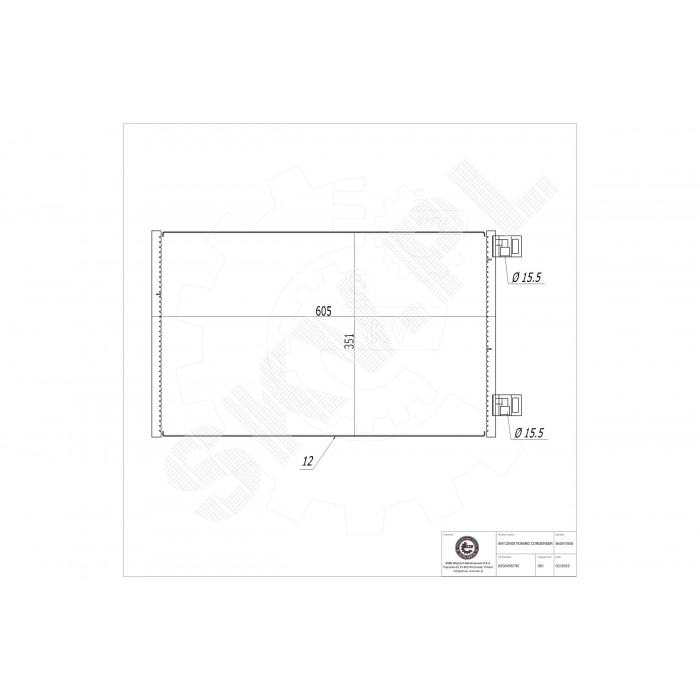 Condenseur de Climatisation Pour Renault Kangoo Mercedes-Benz Citan 8200455795