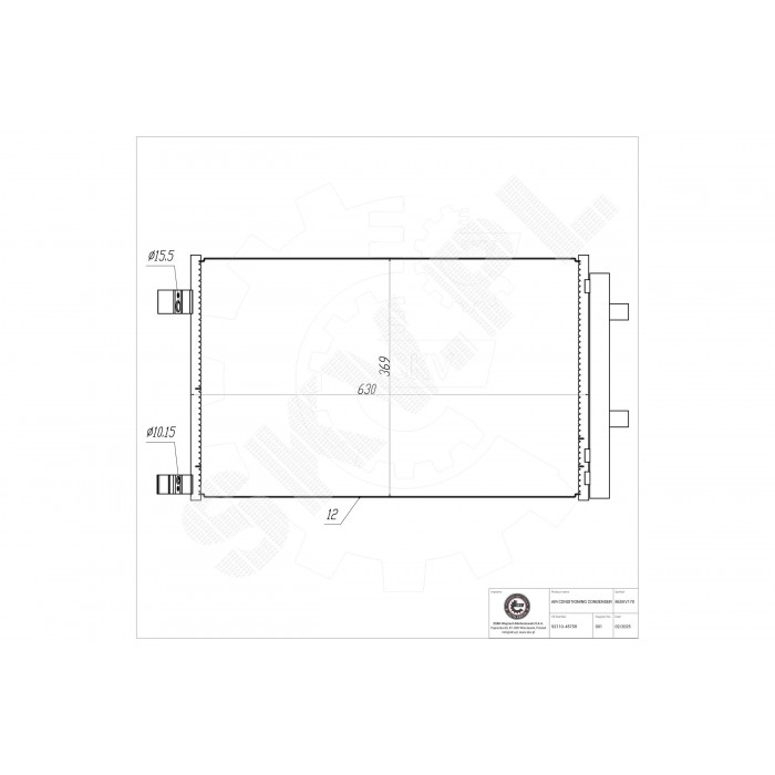 Condenseur de Climatisation Pour Renault Mercedes-Benz Nissan Qashqai 921004575R