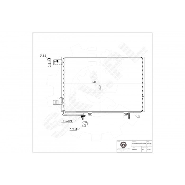 Condenseur de Climatisation Pour Mercedes-Benz Classe A B 1695000054 1695000654