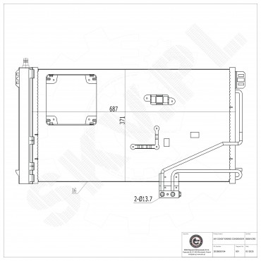 Condenseur de Climatisation Pour Mercedes-Benz Classe C T-Model CLK 2035001054