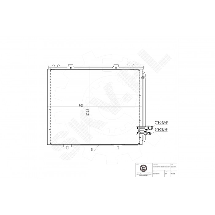 Condenseur de Climatisation Pour Mercedes-Benz Classe E T-Model 2108300270