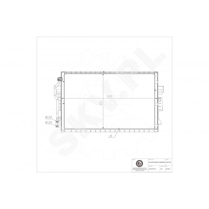 Condenseur de Climatisation Pour Mercedes-Benz Classe S A2215000754 A2215000854