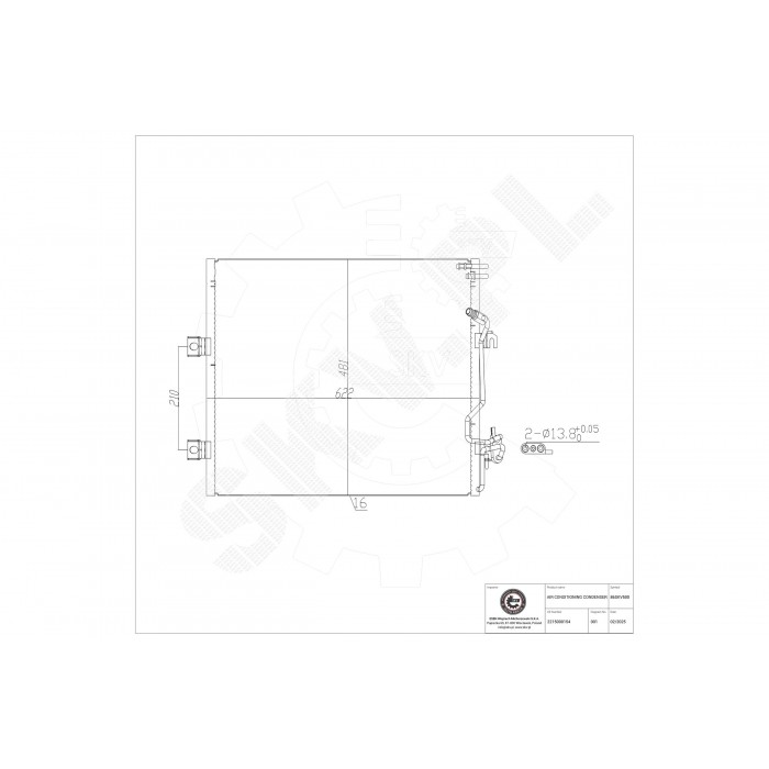 Condenseur de Climatisation Pour Mercedes-Benz Classe S 2215000354 2215000454