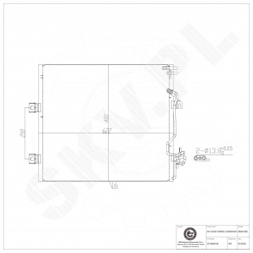 Condenseur de Climatisation Pour Mercedes-Benz Classe S 2215000354 2215000454