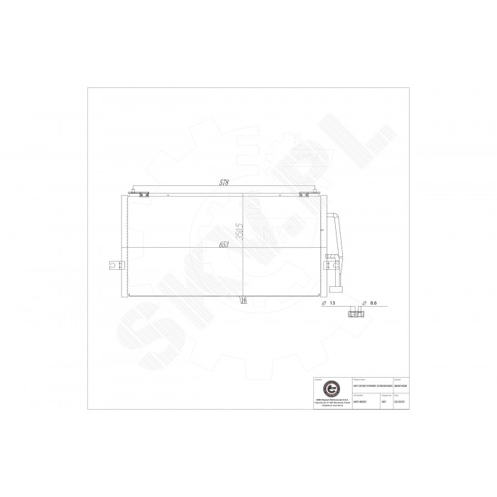Condenseur de Climatisation Pour Mitsubishi Carisma A Trois Volumes Volvo S40 I