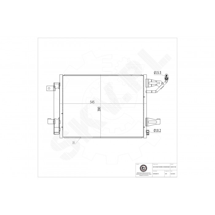 Condenseur de Climatisation Pour Mitsubishi VI Smart Forfour