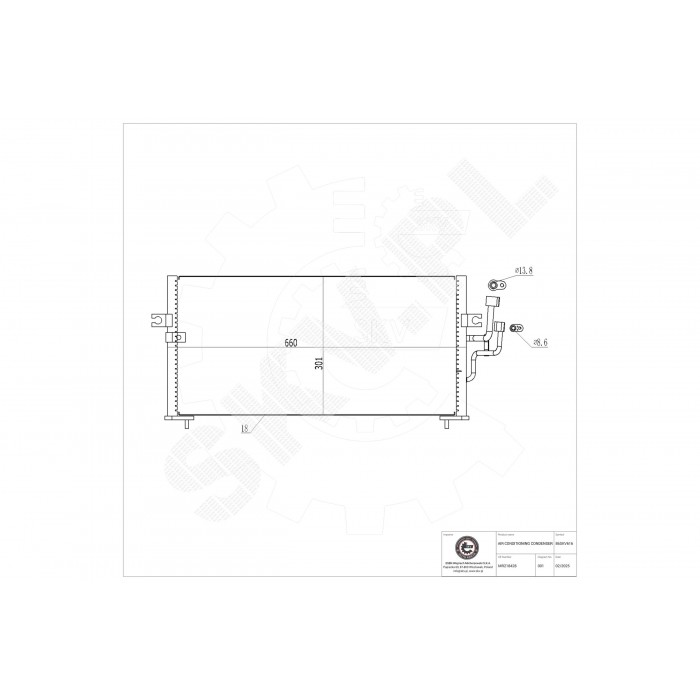 Condenseur de Climatisation Pour Mitsubishi Colt V Lancer VI MR218428