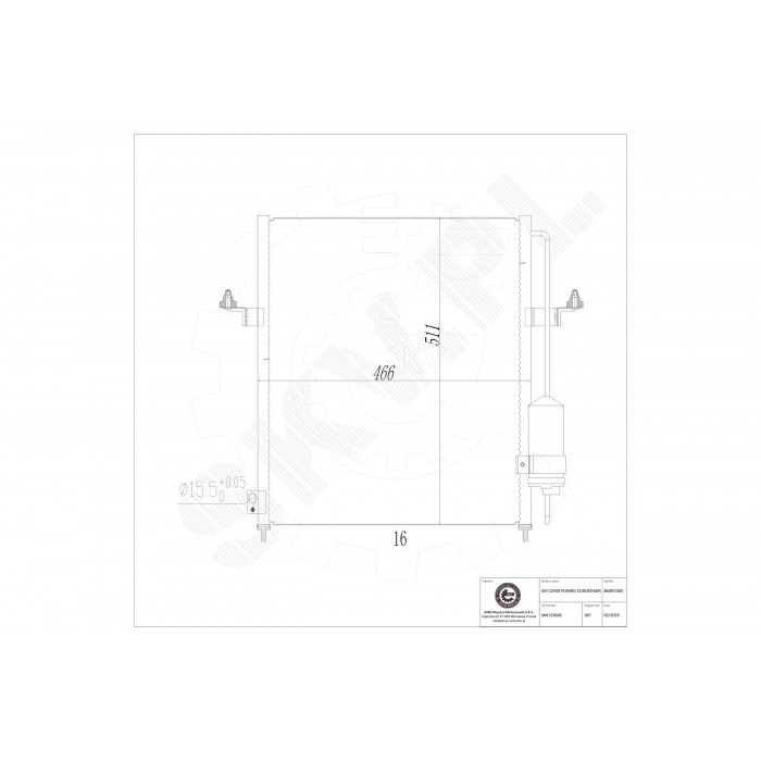Condenseur de Climatisation Pour Mitsubishi L200/Triton 7812A171 MN123606