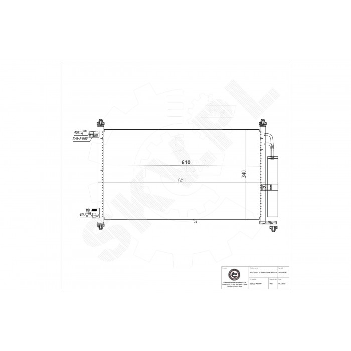 Condenseur de Climatisation Pour Nissan Bluebird Juke Micra C+C III 92100BH40A