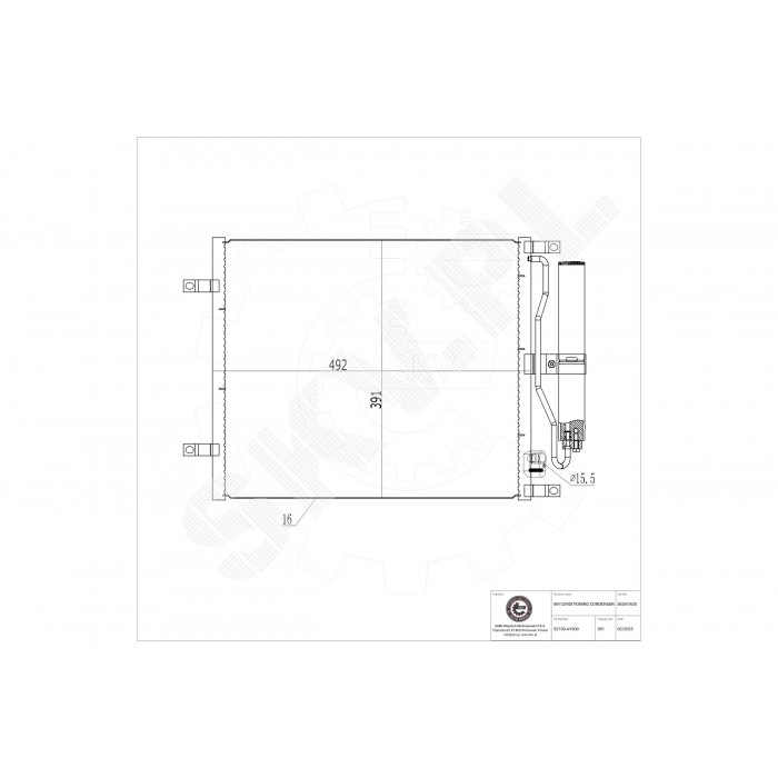 Condenseur de Climatisation Pour Nissan Micra III 92100AY600