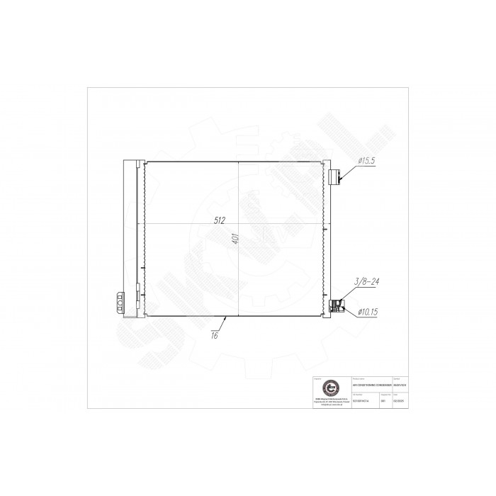 Condenseur de Climatisation Pour Nissan Micra IV 921001HC1A 921001HC3A