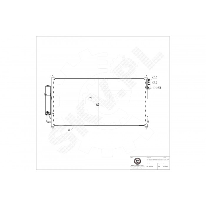 Condenseur de Climatisation Pour Nissan Murano I 92110CA000 92110CN000