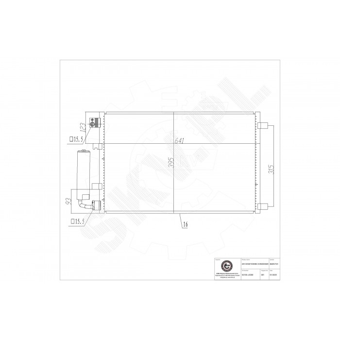Condenseur de Climatisation Pour Nissan Qashqai 92100JD00A 92100JD200 92100JD20A