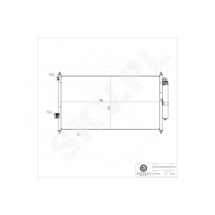 Condenseur de Climatisation Pour Nissan X-Trail 92100ES60A 92100ES60B 921109H215