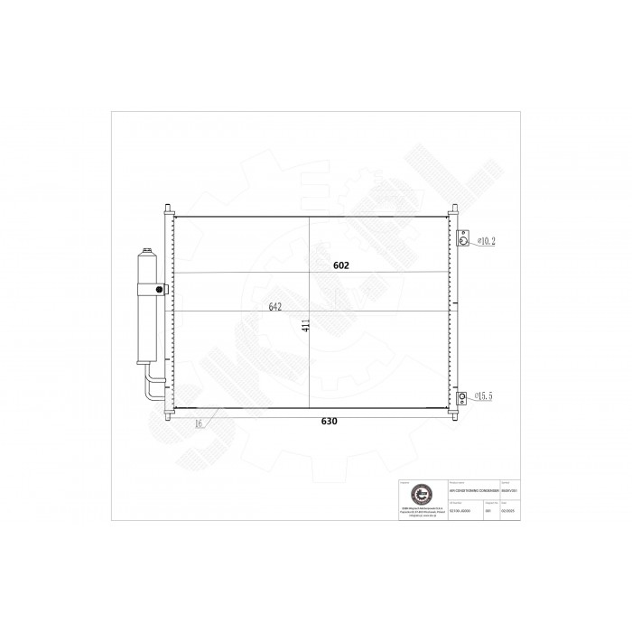Condenseur de Climatisation Pour Nissan X-Trail Van 92100JG000
