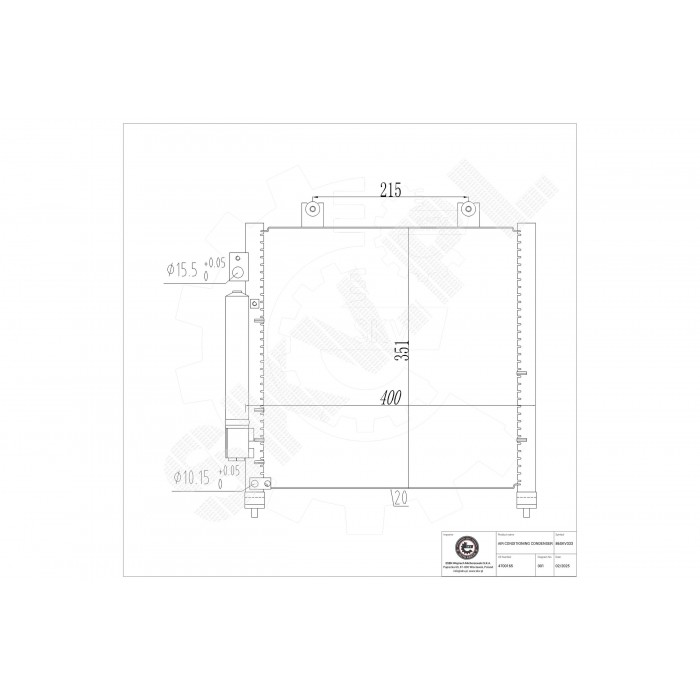 Condenseur de Climatisation Pour Opel Suzuki Vauxhall 4700165 4705465 9203541