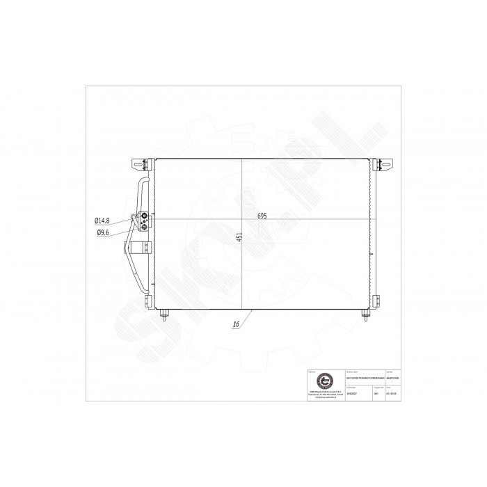 Condenseur de Climatisation Pour Opel Astra H Zafira B Vauxhall Zafira II (B)