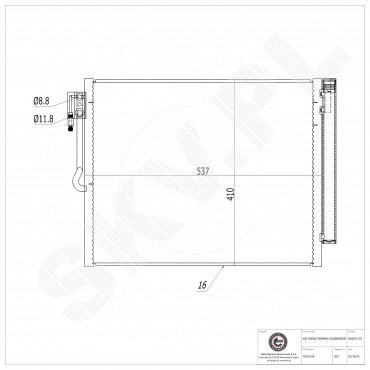 Condenseur de Climatisation Pour Opel Meriva B Vauxhall Meriva MK II (B)