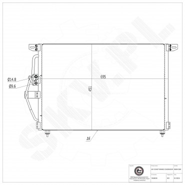 Condenseur de Climatisation Pour Opel Omega B Vauxhall Omega (B) A Trois Volumes