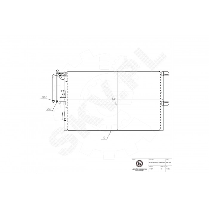 Condenseur de Climatisation Pour Opel Vectra B Vauxhall Vectra (B) 3/5 Portes