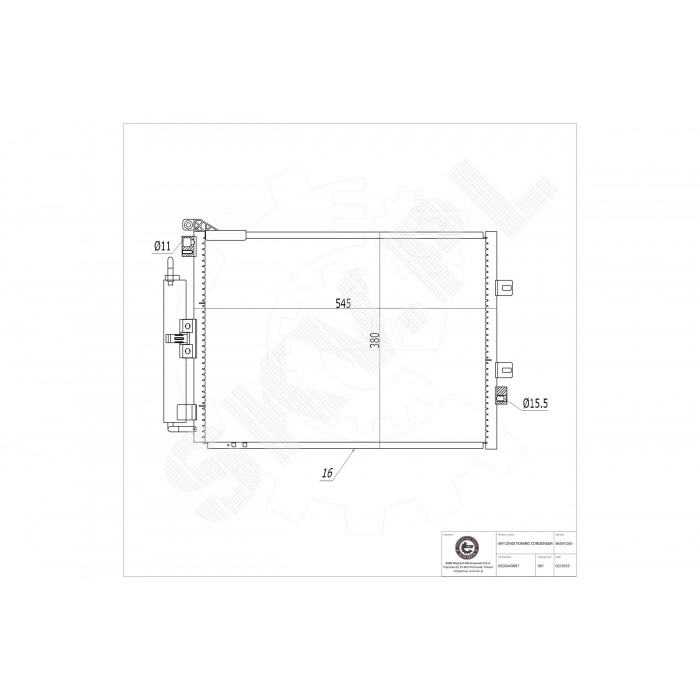 Condenseur de Climatisation Pour Renault Clio III Modus 8200443897 8200688393