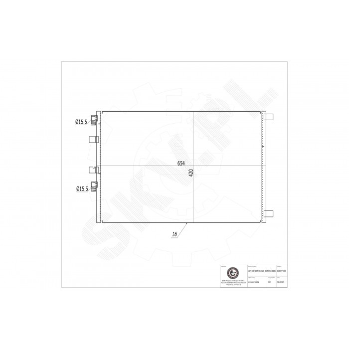 Condenseur de Climatisation Pour Renault Grand Scénic II Megane 8200325004