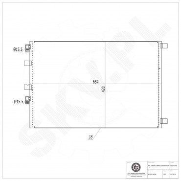 Condenseur de Climatisation Pour Renault Grand Scénic II Megane 8200325004