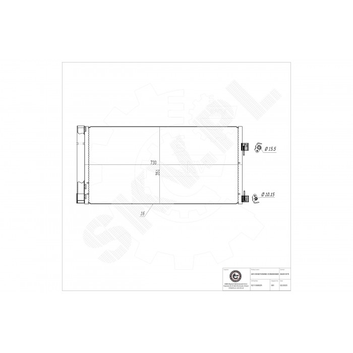 Condenseur de Climatisation Pour Renault Laguna III Latitude 921100002R