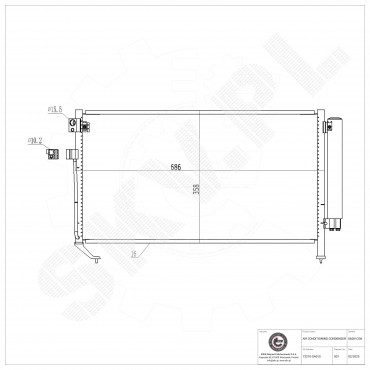 Condenseur de Climatisation Pour Subaru Forester 73210SA000 73210SA010