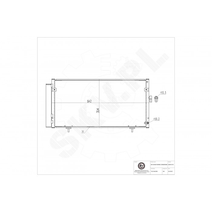 Condenseur de Climatisation Pour Subaru Legacy IV Outback 73210AG000