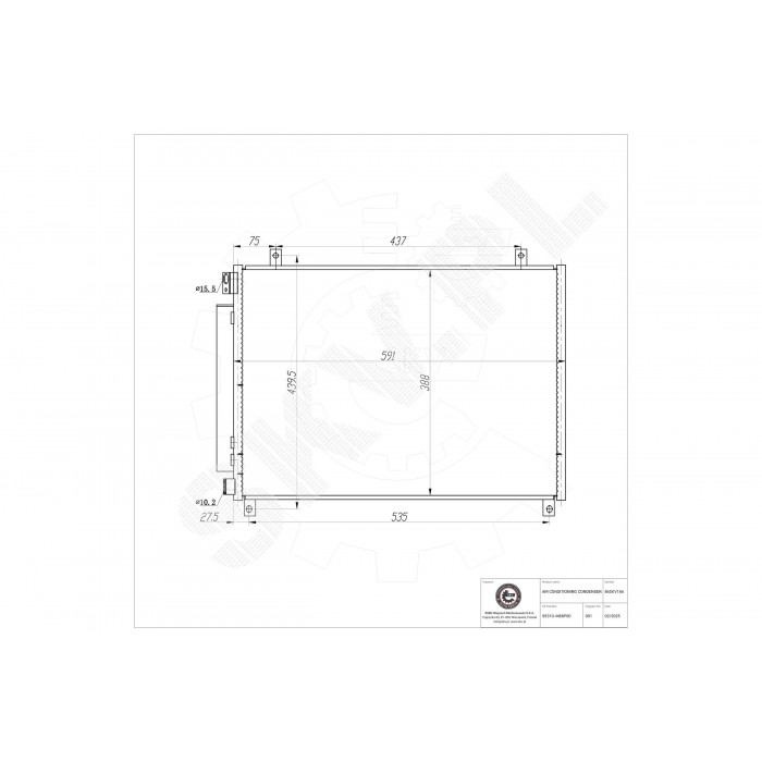 Condenseur de Climatisation Pour Suzuki Baleno 95310M68P00 95310M68P10