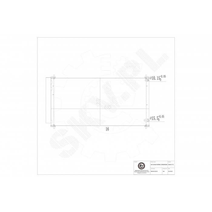 Condenseur de Climatisation Pour Toyota Auris Corolla Verso Van 8845002310