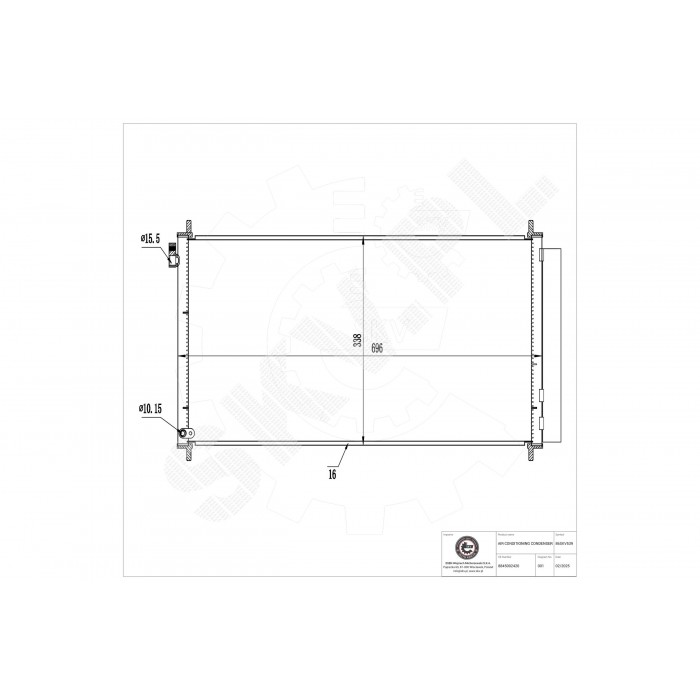 Condenseur de Climatisation Pour Toyota Auris 8845002420 8845012320