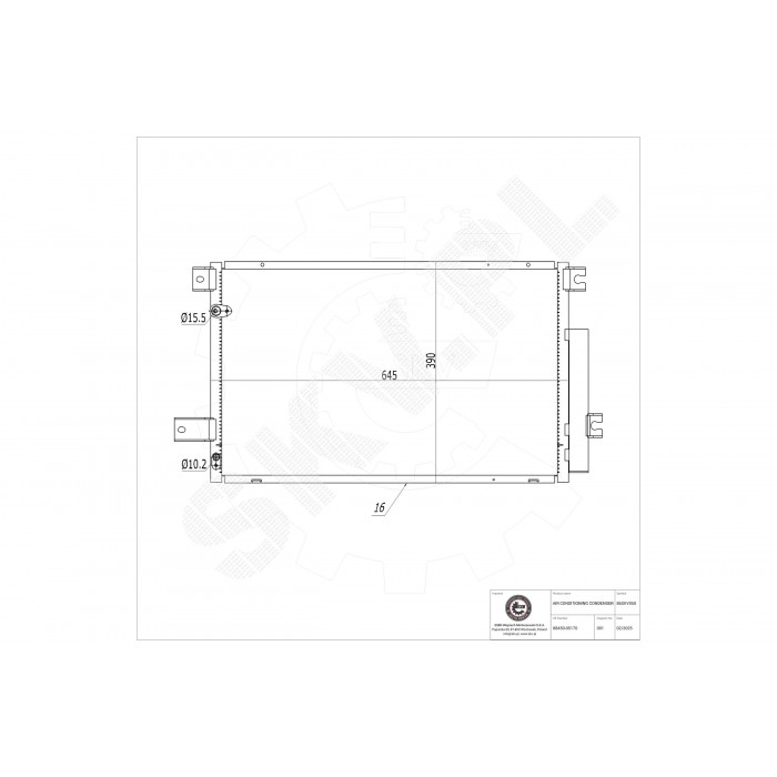 Condenseur de Climatisation Pour Toyota Avensis Corolla 8845005170 884500F140