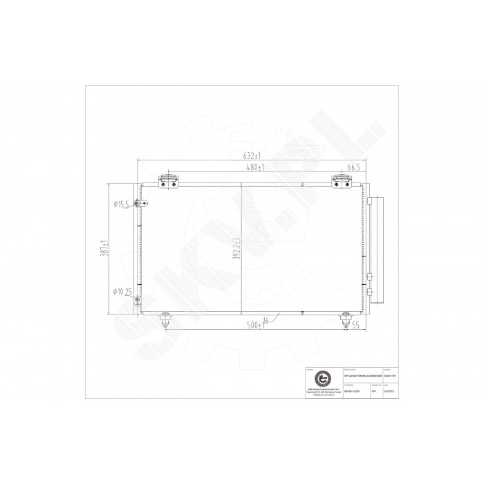 Condenseur de Climatisation Pour Toyota Corolla 8845002240 8845002260 8845002261