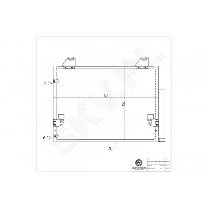 Condenseur de Climatisation Pour Toyota Hilux VII 884600K080 884600K120