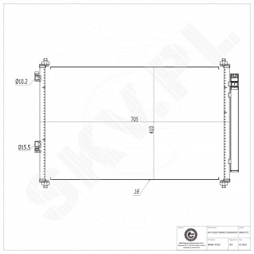 Condenseur de Climatisation Pour Toyota Previa III RAV 4 884600R010 884600R011