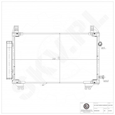 Condenseur de Climatisation Pour Toyota Yaris 884600D400 884600D510
