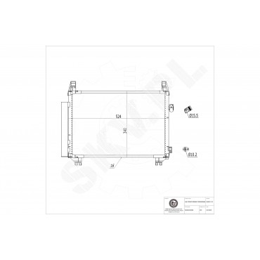 Condenseur de Climatisation Pour Toyota Yaris 884600D060 884600D210