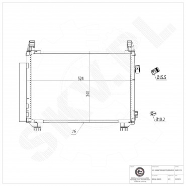 Condenseur de Climatisation Pour Toyota Yaris 884600D060 884600D210